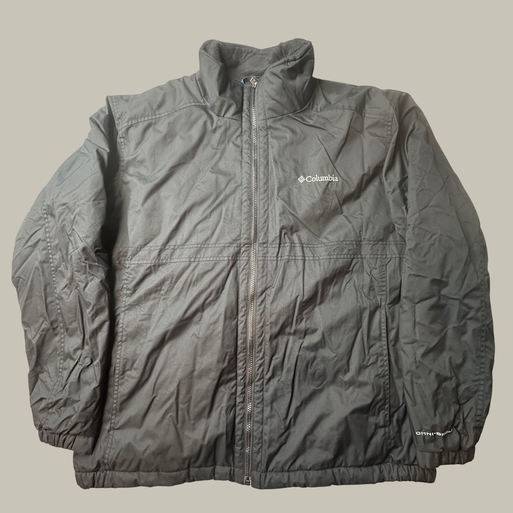 Columbia Jacket Mens XL XM3093 Black Omni-Shield Fleece Lined Full Zip Outdoor